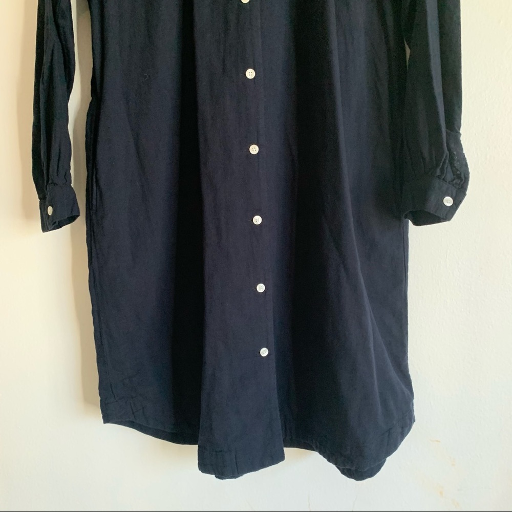 Boho Button Front Yoked Shoulder Button Front Nav… - image 6